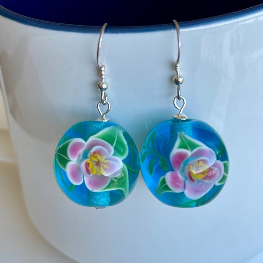 0.79” (20 mm) Large Handcrafted Italian Art Glass Earrings Collection | Master A